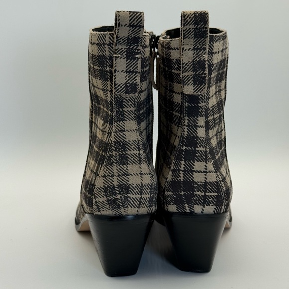 SANCTUARY Yes Girl Checked-Plaid Suede Booties Size 8M - Picture 15 of 16